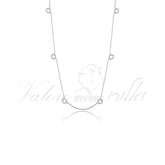 שרשרת כסף 6 עיגולים משובצים 5 מ"מ